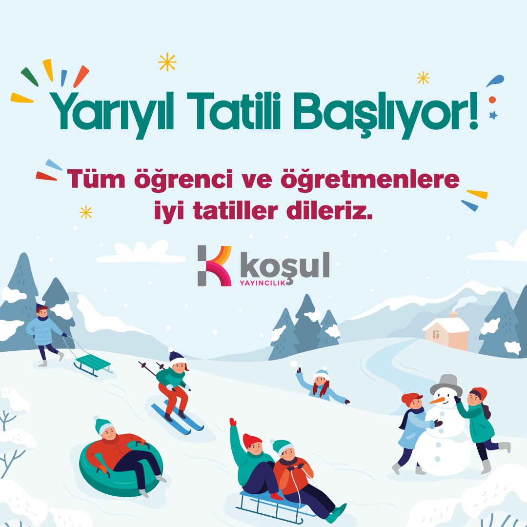 Tüm öğrenci ve öğretmenlere iyi tatiller dileriz.

#yarıyiltatili  #Sömestr