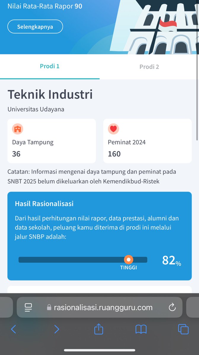 tembak udayana yes or no??? rata rata 89,89 engga ada alumni jurusan teknik industri😭😭 adanya arsitektur