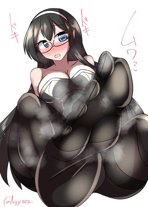 「提督…あんまり嗅がれると…艦隊指揮に支障が…///」  ムチムチ黒タイツ大淀さん(ˇωˇ)      連続1778日目   #艦これ版真剣お絵描き60分一本勝負_20250117#艦これ版深夜の真剣お絵描き60分一本勝負 #10000日チャレンジ #めび環んどろ #大淀 