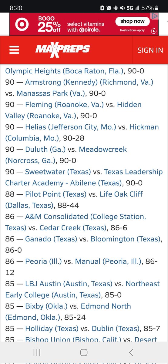 Dope making the Max Preps article talking about most points scored in a game this year. Tied for the 6th highest total in the nation this year at 86 points. Salty because Tim scored more than us. We will be back.

Until then, going back to digging into our losses. #morepoints