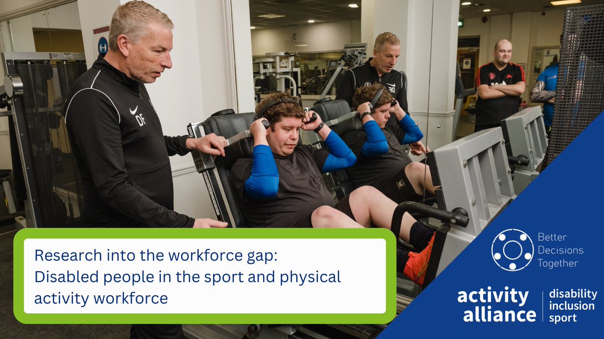 AllForActivity's tweet photo. Our new report, released in full today, highlights barriers and enablers to disabled people becoming part of the sport and physical activity workforce.

Based on 25 interviews with people it provides three key headline recommendations. Find them here:
https://t.co/jKGypEig54 https://t.co/thLf3l11LS