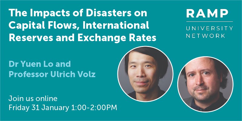 SOAS Economics (@soaseconomics) on Twitter photo 📌 Join us at <a href="/SOAS/">SOAS University of London</a> #Economics for a discussion with with <a href="/CSF_SOAS/">SOAS Centre for Sustainable Finance</a> Director Professor <a href="/UliVolz/">Uli Volz</a> and Yuen Lo (London Metropolitan University) for a discussion on:
The impacts of disasters on capital flows, international reserves and exchange rates.
Info🔗 soas.ac.uk/about/event/im… 📌 Join us at <a href="/SOAS/">SOAS University of London</a> #Economics for a discussion with with <a href="/CSF_SOAS/">SOAS Centre for Sustainable Finance</a> Director Professor <a href="/UliVolz/">Uli Volz</a> and Yuen Lo (London Metropolitan University) for a discussion on:
The impacts of disasters on capital flows, international reserves and exchange rates.
Info🔗 soas.ac.uk/about/event/im…