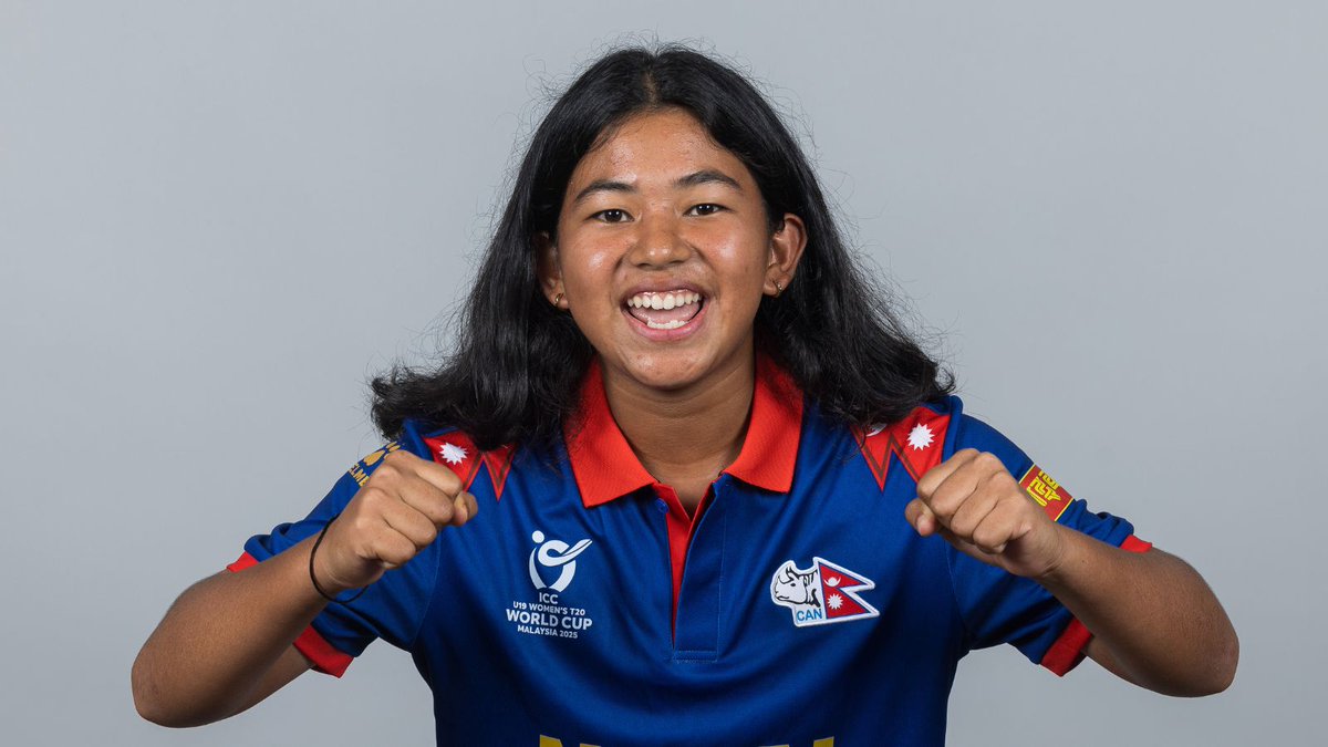 Nepal are raring to go at their first-ever ICC Women’s #U19WorldCup 🙌

Pictured ⬇️

1.⁠ ⁠Puja Mahato
2.⁠ ⁠Kiran Kunwar
3.⁠ ⁠Sabitri Dhami
4.⁠ ⁠Sony Pakhrin