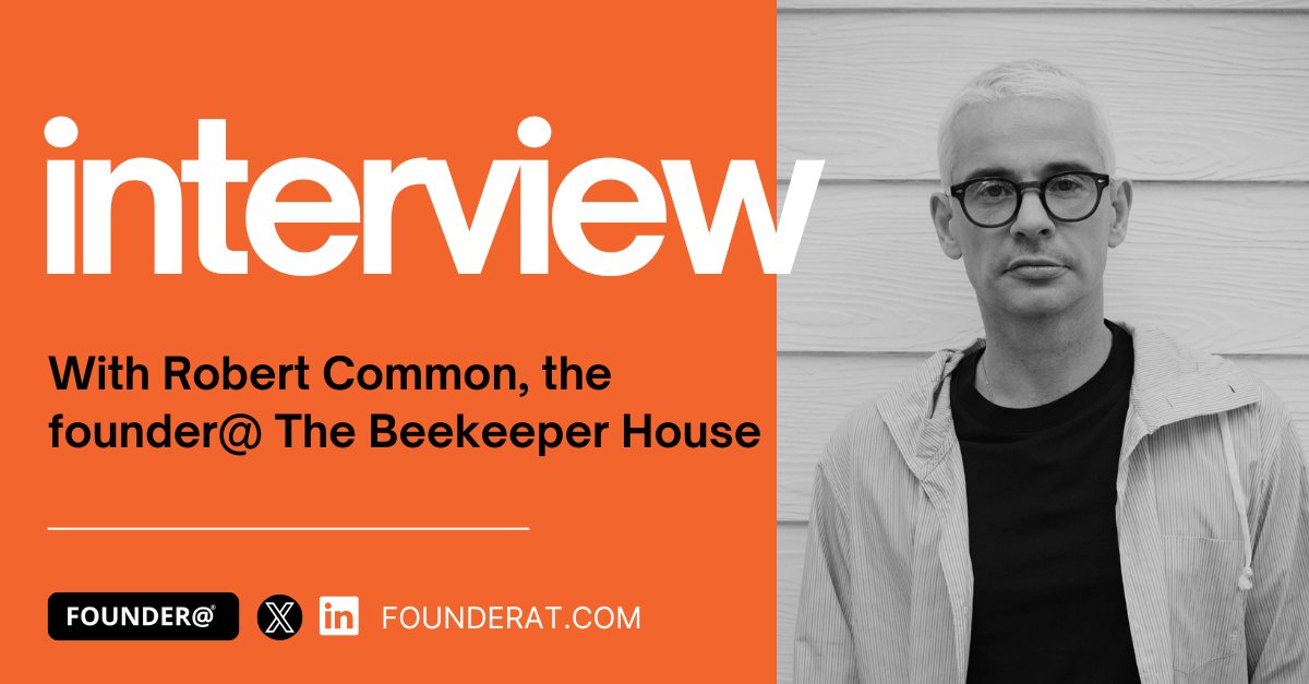 "Everything starts with a Founder" - Discover the latest Founder@ interview with inspiring founder, Robert Common. the founder at The Beekeeper House. <a href="/robcommon/">Robert Common</a>

Read Robert's story here: founderat.com/robert-common/

#Founderat #Founder #Interview #Motivaton