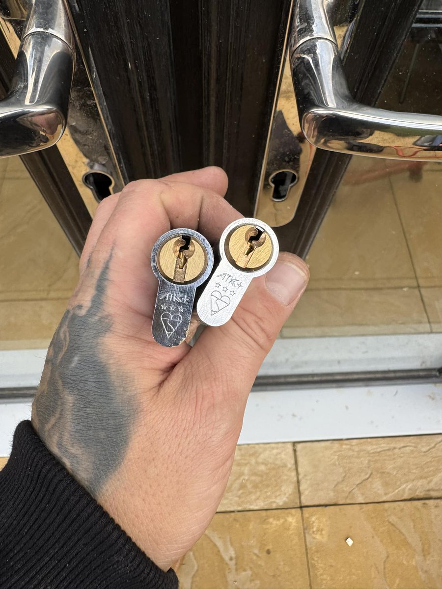 PSMLocks's tweet image. This job was done on a new build site. Keys for these high security locks were lost. The site manager needed these open so they could be replaced.