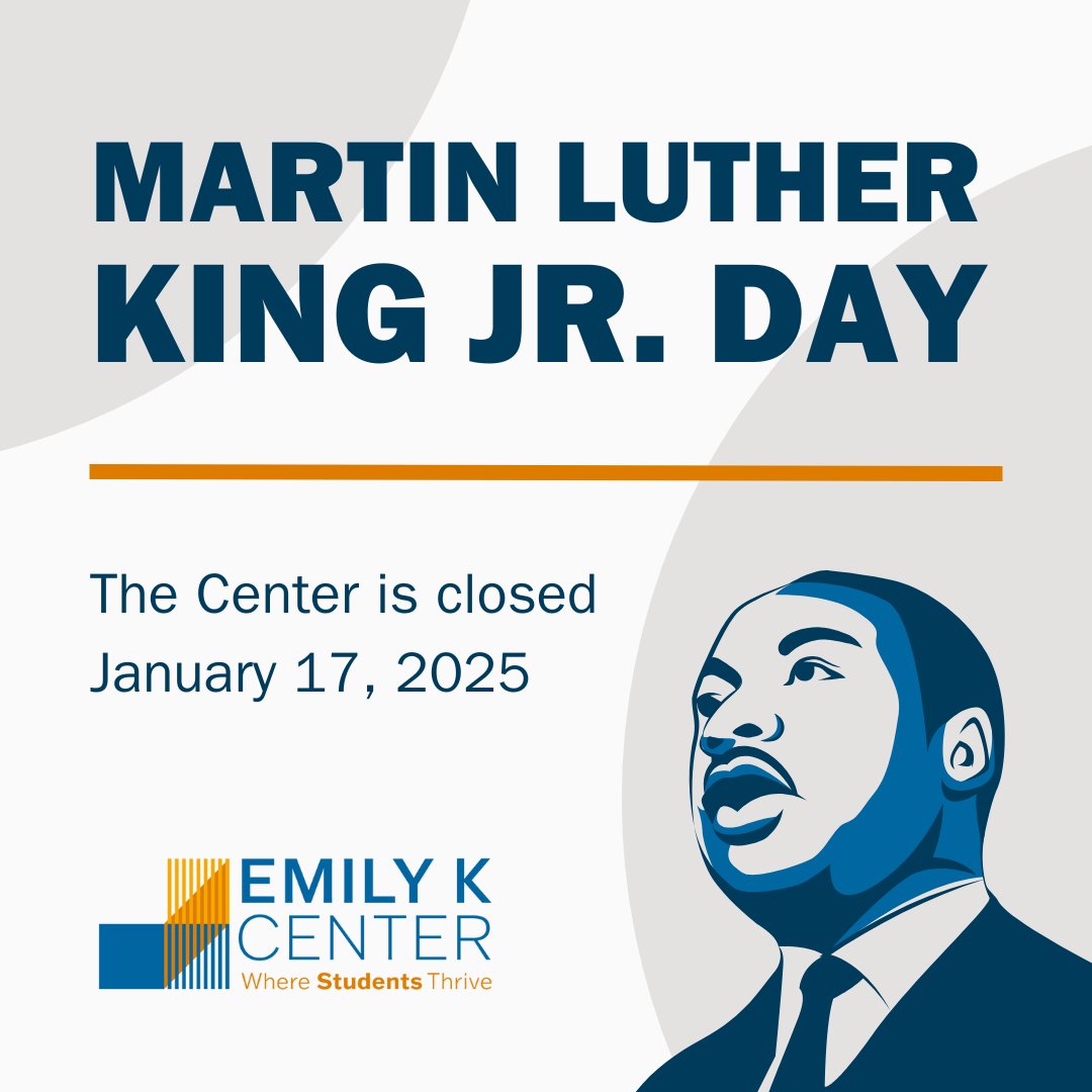 Honoring the legacy of Dr. Martin Luther King Jr. ✨ The Center is closed today, and our staff looks forward to spending Monday in service for #MLKDayofService!