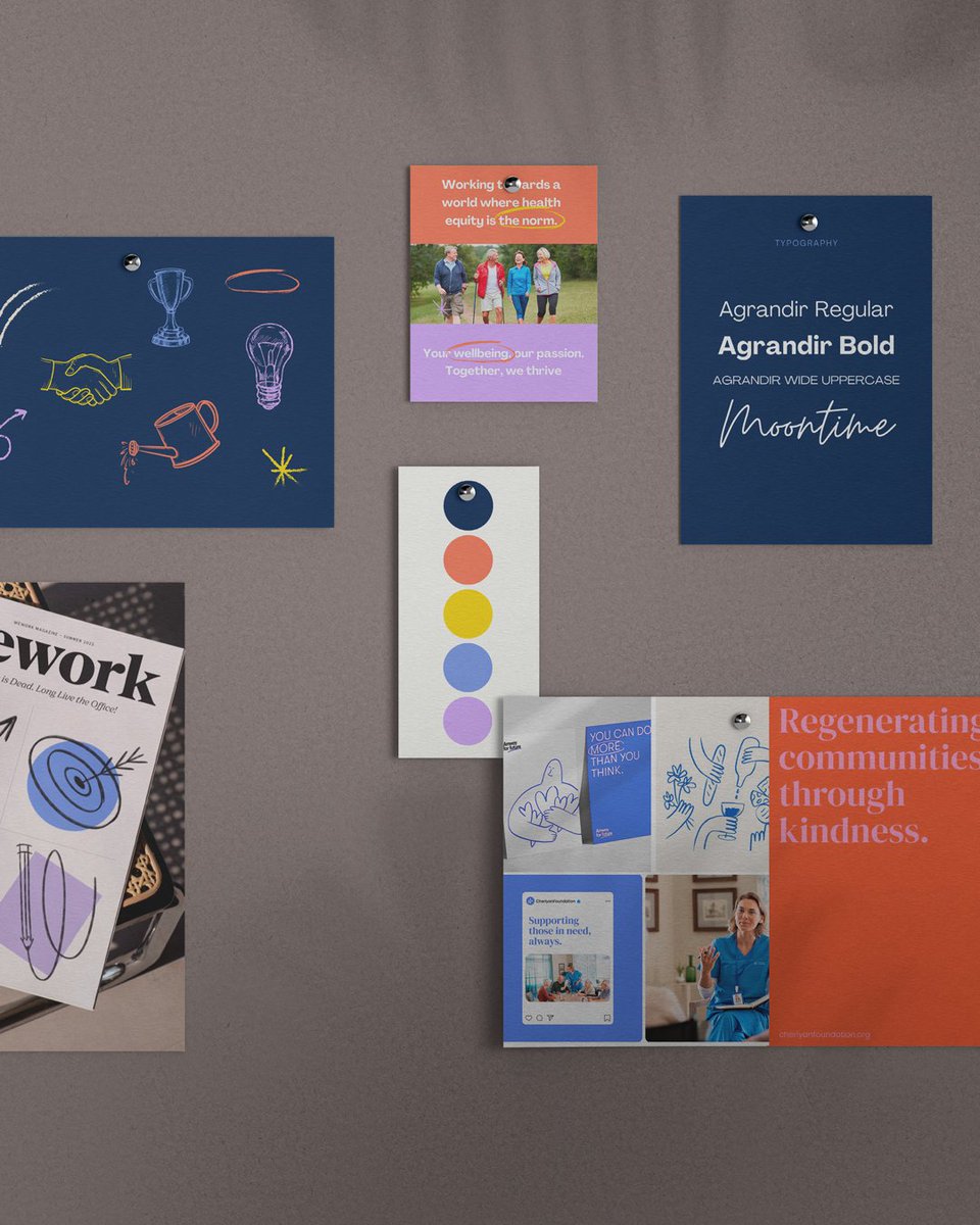 aligned_agency's tweet image. Some moodboarding for a recent branding project. Before going into brand concepts, we always start with moodboards and stylescapes to ensure we can provide a clear, inspiring visual direction that serves as the foundation for the client's brand identity.

Stay tuned to see th ...