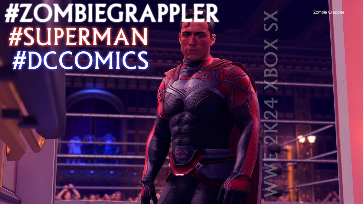 Created #GODFALL #Superman  in #WWE #2K24look for search tags to download #XBOX hope you all like and enjoy! check my profile for more content and to come. thanks. -ZG