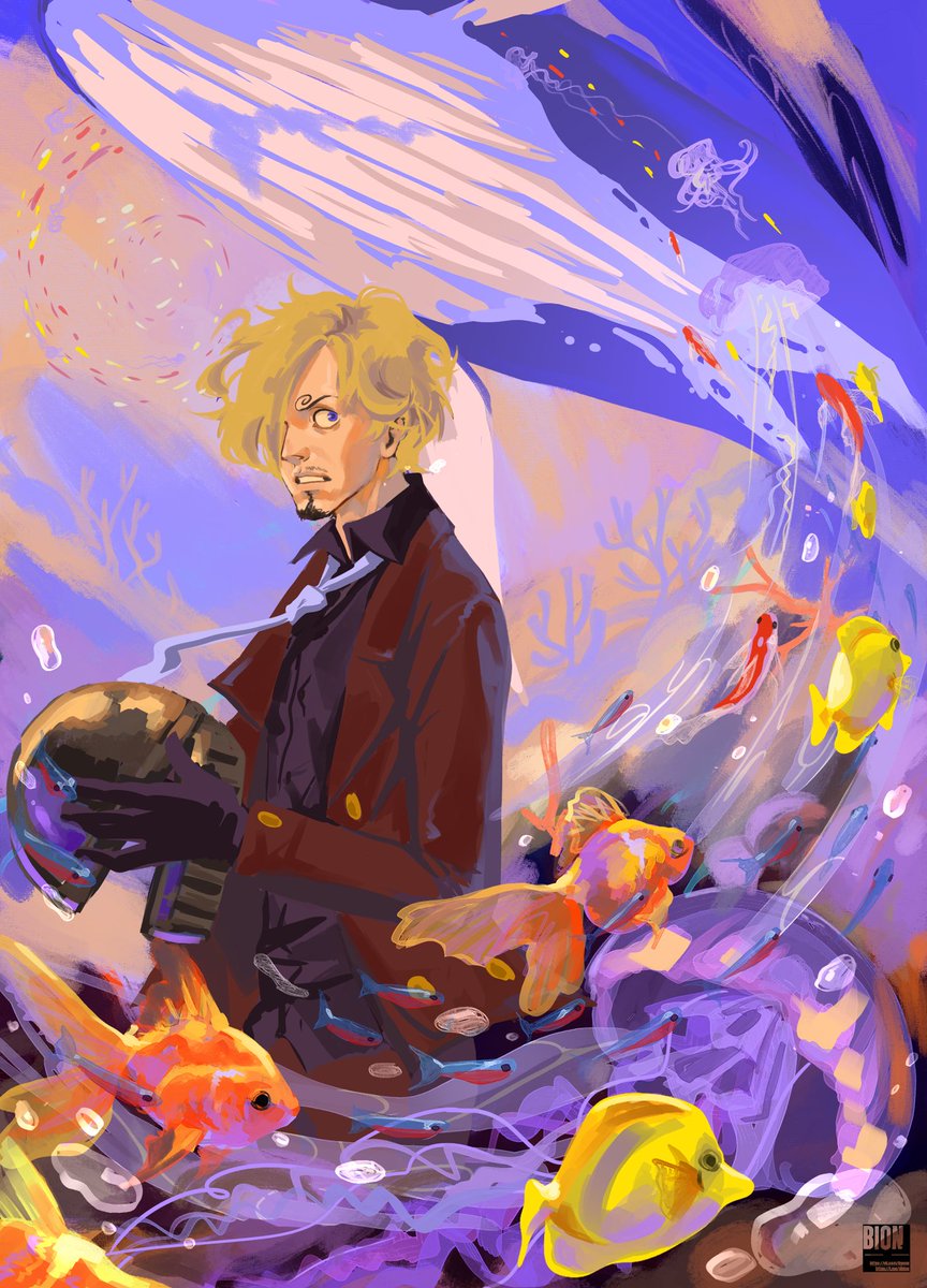 OneX1X's tweet image. All blue 🐠 

#ONEPIECE #sanji