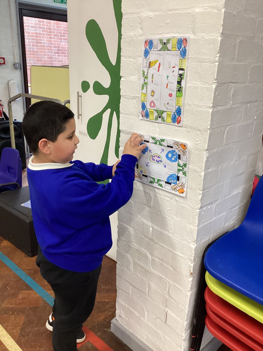 Rowlatts_TMET's tweet photo. In PSHE, year 2 were learning about the importance of food and why we should eat healthy. We made a poster to show the importance of healthy eating and delivered them to F2. We even stuck some on the walls in our dinner hall. #rmpapshe #HealthyEating https://t.co/8eiSSFOBlm