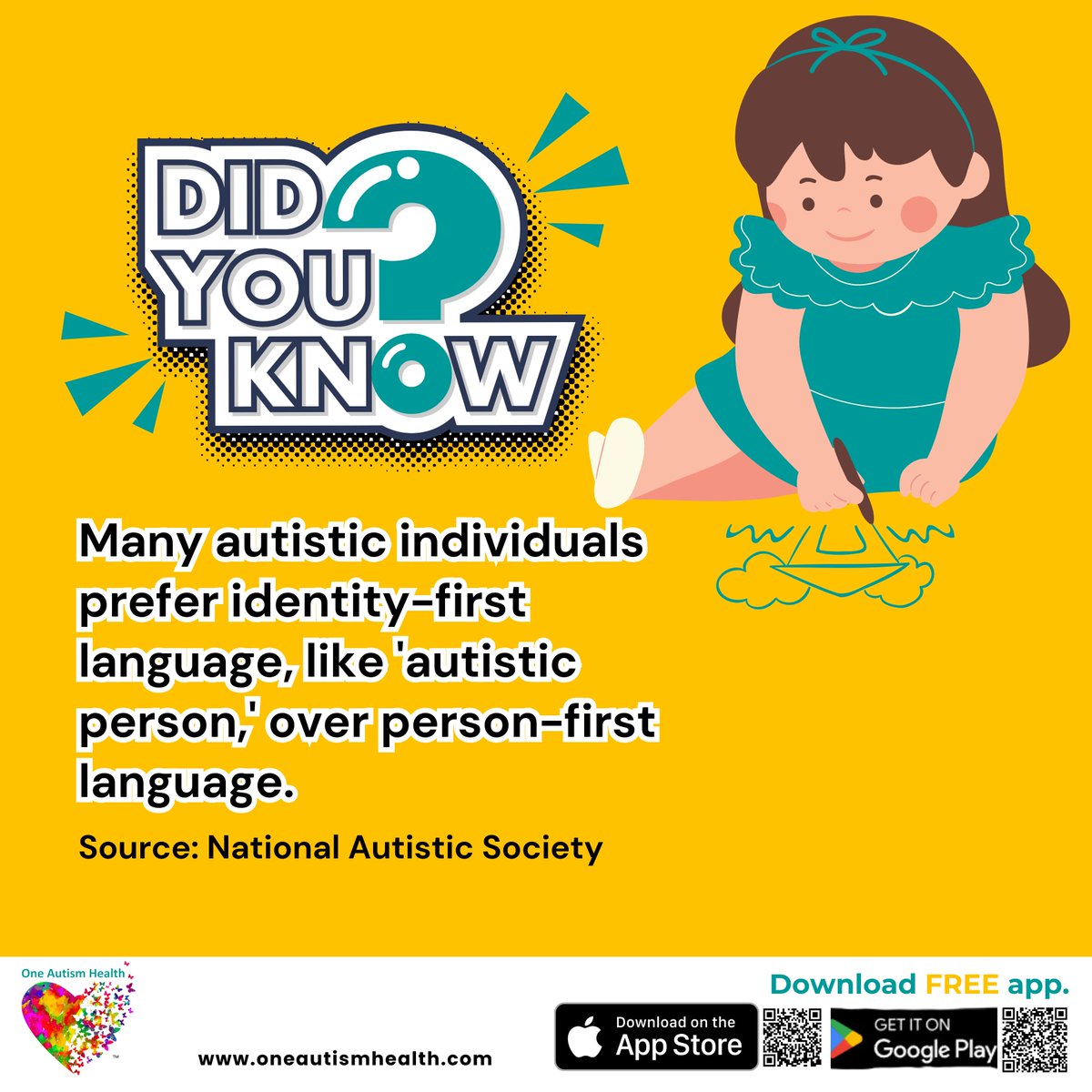 oneautismhealth's tweet image. Many autistic individuals prefer identity-first language, like &quot;autistic person,&quot; over person-first language.

#AutismAwareness #IdentityFirstLanguage #Neurodiversity #RespectPreferences #InclusiveCommunication #AutismSupport #OneAutismHealth #fyp #trending #viral