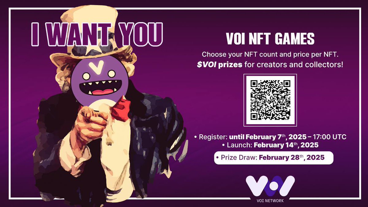My_NamesJames's tweet photo. Calling all NFT creators!! @Voi_Net NFT Games want you!!! Get involved and win prizes 💜😎 @PXLMOBNFT will be taking part 👍 https://t.co/9kfpKNPbp7