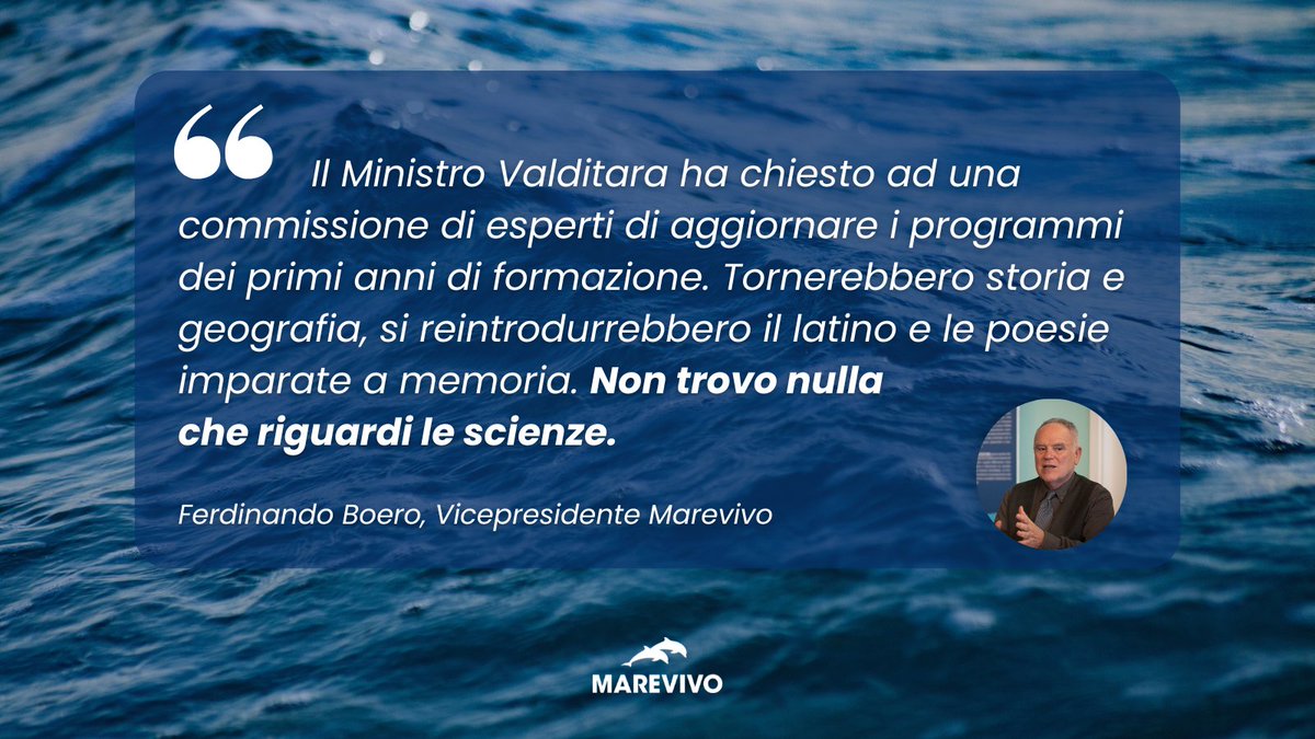 Marevivo (@marevivoets) on Twitter photo Poesie a memoria, latino, mitologia, ma dove sono le #scienze? In piena #crisiclimatica il contatto con la #natura e la conoscenza scientifica sono vitali e irrinunciabili.
Leggi l'articolo del Prof. Ferdinando Boero su <a href="/fattoquotidiano/">Il Fatto Quotidiano</a> 👉 ilfattoquotidiano.it/2025/01/16/val…
<a href="/cowboynando/">FerdinandoBoero</a> Poesie a memoria, latino, mitologia, ma dove sono le #scienze? In piena #crisiclimatica il contatto con la #natura e la conoscenza scientifica sono vitali e irrinunciabili.
Leggi l'articolo del Prof. Ferdinando Boero su <a href="/fattoquotidiano/">Il Fatto Quotidiano</a> 👉 ilfattoquotidiano.it/2025/01/16/val…
<a href="/cowboynando/">FerdinandoBoero</a>