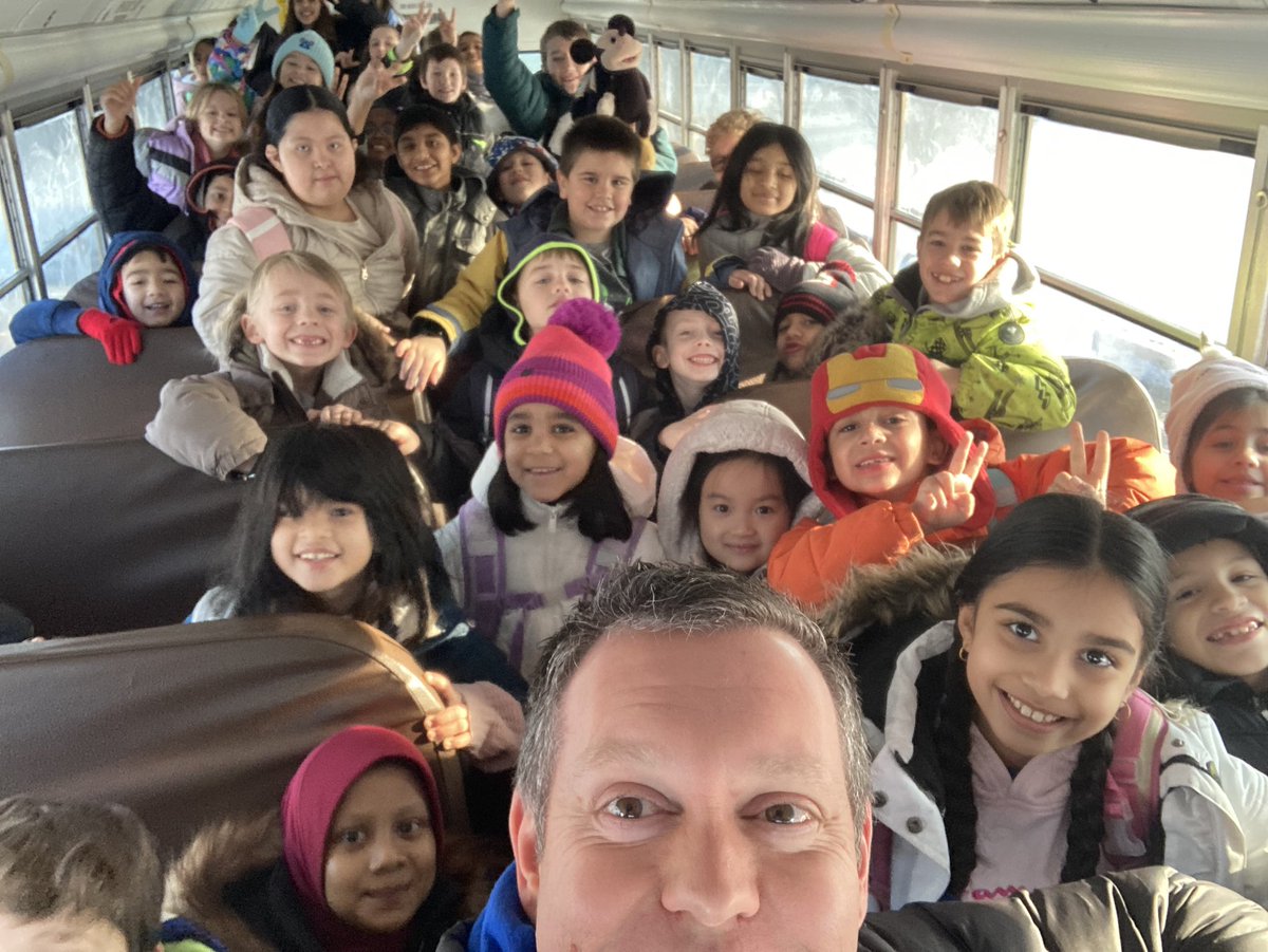 Had a blast riding to school on Bus 153 today!!  Let’s go!! #OPsharks