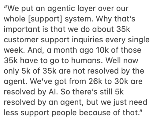 buccocapital's tweet photo. So Marc Benioff just went onto the @loganbartlett show and claimed that Salesforce has a...*checks notes* 86% AI resolution rate for support inquiries!

Color me deeply skeptical https://t.co/lijLRRHuLH