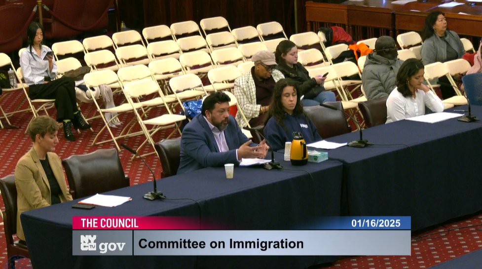 CCCNewYork's tweet photo. At this hearing, Policy &amp; Advocacy Associate Juan Diaz spoke on CCC's recs to support immigrant families in NYC, including legal service investments, elimination of the 30 &amp; 60-day shelter stay limits &amp; more. In NYC, over half of all children have at least 1 immigrant parent. https://t.co/LMaGgi8kzW