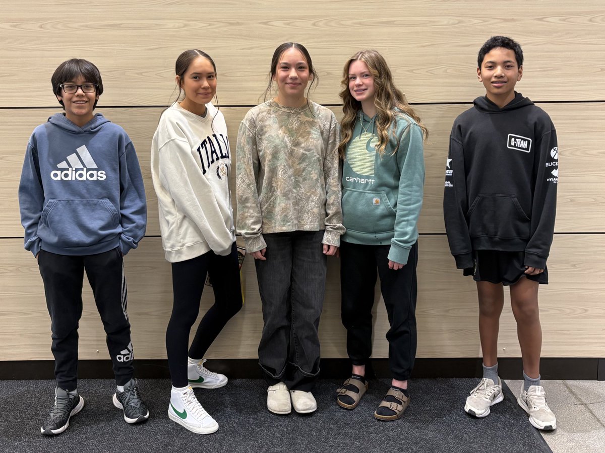 Boys and girls soccer players represented as our Middle School Students of the Month! <a href="/hubmensoccer/">Hubmen Soccer</a>
