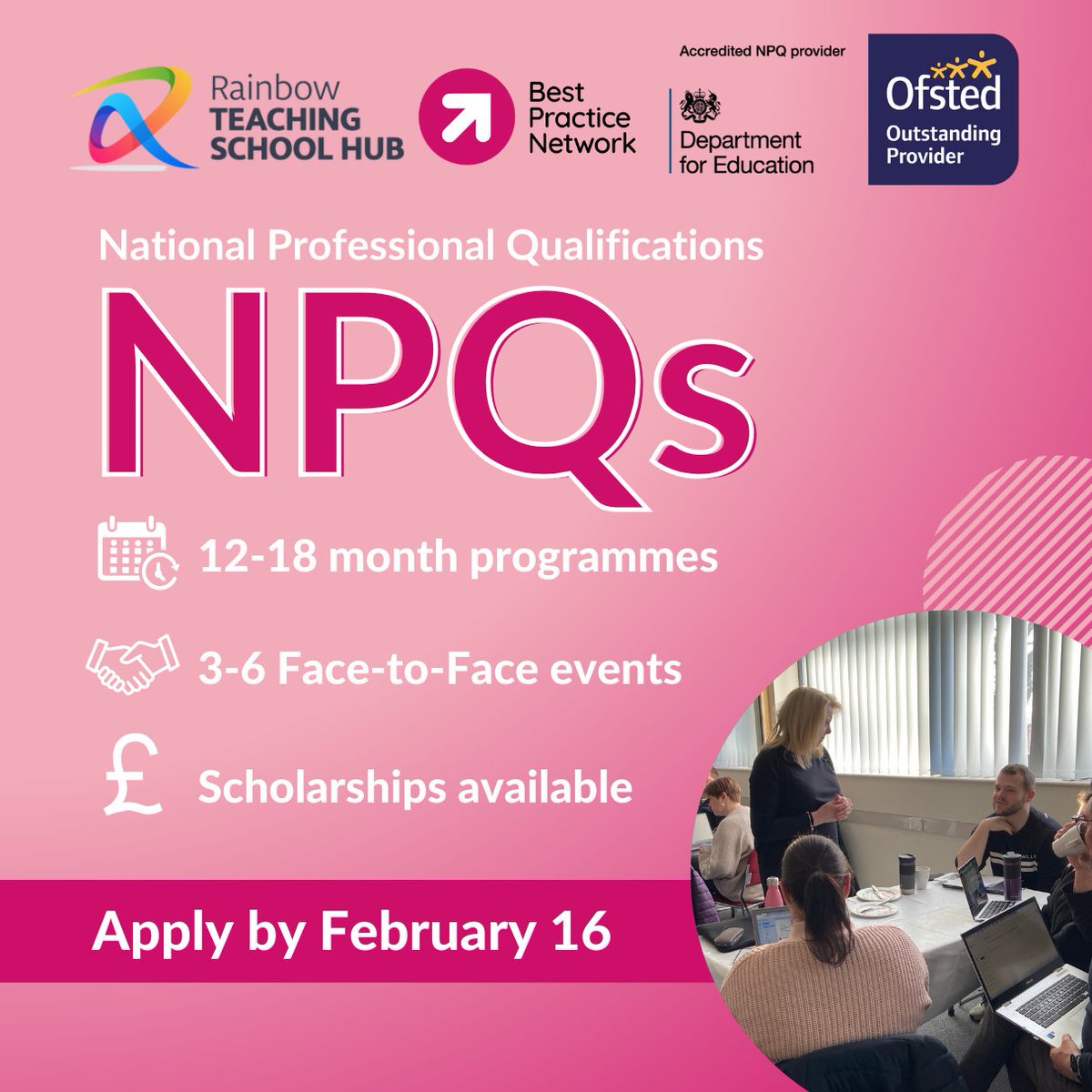 Rainbow Teaching School Hub (@rainbowtshub) on Twitter photo Are you a teacher looking to take the next step in your personal development? Looking for a nationally recognised qualification, delivered locally by experienced facilitators? To register, go to bestpracticenet.co.uk Any questions?Email us at rainbowhub@remat.org.uk Are you a teacher looking to take the next step in your personal development? Looking for a nationally recognised qualification, delivered locally by experienced facilitators? To register, go to bestpracticenet.co.uk Any questions?Email us at rainbowhub@remat.org.uk