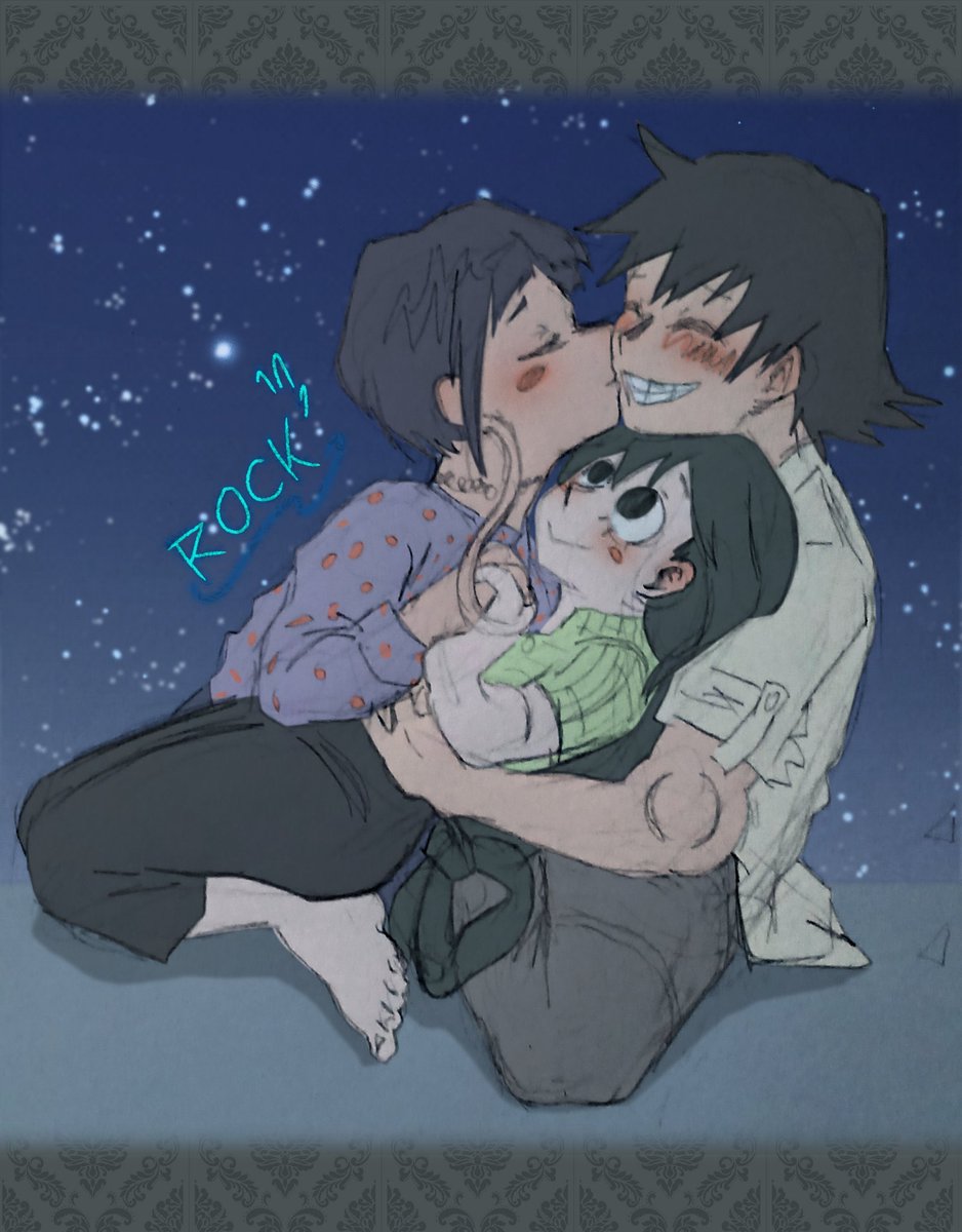kyo_sumire's tweet image. #fanart con #OT3 de Tsuyu x Sero x Kyoka
Nomás quise hacerlos porque se vieron bonitos