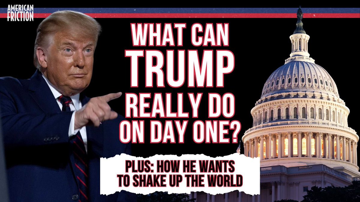 American Friction Podcast (@americanfric) on Twitter photo 🚨NEW EPISODE🚨
Trump talks a big game — but what can he actually do on day one of his presidency? <a href="/jacobjarv/">Jacob Dylan Jarvis</a> and <a href="/chrisjonesnews/">Chris Jones</a> are joined by TWO special guests, <a href="/CaseyBurgat/">Casey Burgat</a> and <a href="/alanfriedmanit/">Alan Friedman</a>, to discuss what chaos could happen right away ➡️ linktr.ee/americanfricti… 🚨NEW EPISODE🚨
Trump talks a big game — but what can he actually do on day one of his presidency? <a href="/jacobjarv/">Jacob Dylan Jarvis</a> and <a href="/chrisjonesnews/">Chris Jones</a> are joined by TWO special guests, <a href="/CaseyBurgat/">Casey Burgat</a> and <a href="/alanfriedmanit/">Alan Friedman</a>, to discuss what chaos could happen right away ➡️ linktr.ee/americanfricti…