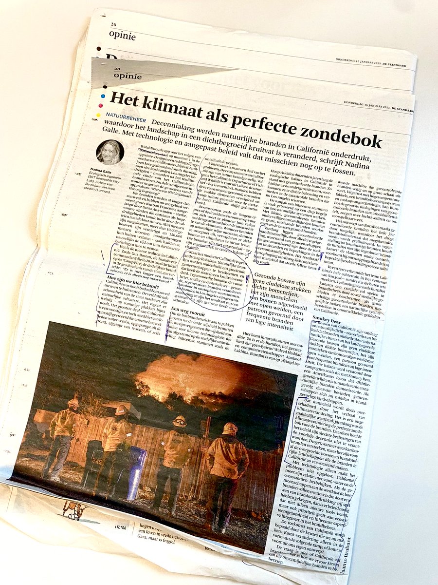 earthtonadina's tweet photo. 🔥 CLIMATE AS THE PERFECT SCAPEGOAT? 🔥

Blaming climate change alone ignores decades of mismanagement—overgrown forests, outdated infrastructure &amp; poor policies turned landscapes into tinderboxes.

My op-ed for @destandaard on the #LosAngelesFires &amp; an AI-powered solution: https://t.co/1IlJEWC5gF