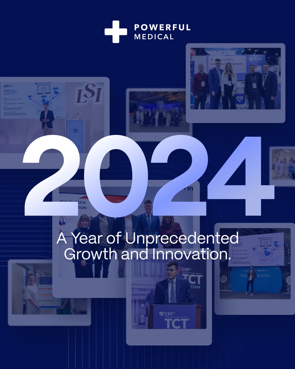 💙2024 was transformative for #PowerfulMedical!

🏆#AHA 2024 double winner, <a href="/Google/">Google</a> for Startups, <a href="/Forbes/">Forbes</a> 30 Under 30
🌍Took stage at ACC, ESC, AHA, TCT, LSI and more
📈60K+ HCPs, 1.1M ECGs, 40+ pilots
💡Launched #PMcardio for &amp; expanded into telemedicine

powerfulmedical.com/blog/2024-high…