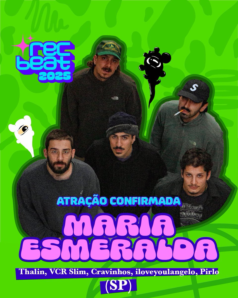 E vamos de mais uma ATRAÇÃO CONFIRMADA: vai ter MARIA ESMERALDA no #recbeat2025 🎛️

🗣️ E Quem é Maria Esmeralda? Segue o 🧶