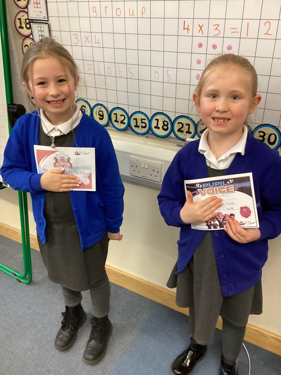 Out team champion and pupil voice children this week⭐️