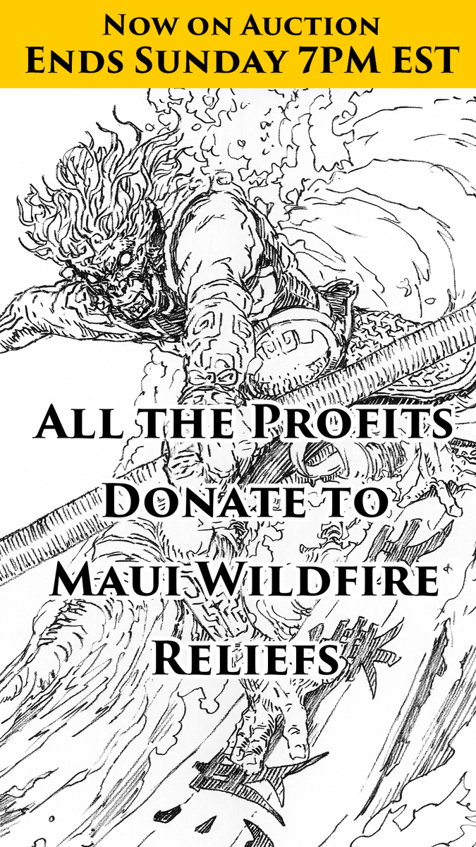 312Studio48's tweet image. [Auction] Donation for Maui Wildfire Reliefs.
Day #1 Live Drawing at Hawaii Pop-con 2025
Surfing Paradise - Sun Wukong has a cloud for flying, but I changed the cloud to a surfboard.
#MitsuhiroArita
