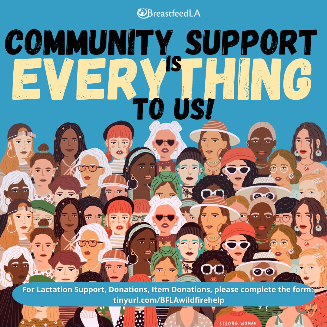BreastfeedLA's tweet photo. For Lactation Support, Donations, Item Donations, please complete the form: 
https://t.co/9QVkRDKjYh

#breastfeedla #lawildfires #wildfirerelief https://t.co/rVmNNzXew5