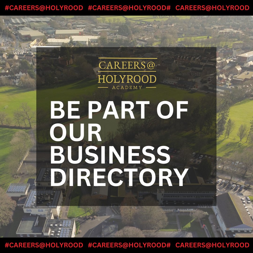 Join our Business Directory Today!

Be part of our business directory and support Holyrood Academy with events throughout the academic year.

Help us create memorable experiences for our students and community.

Business Directory Form:forms.office.com/e/sBGa9N3MTF