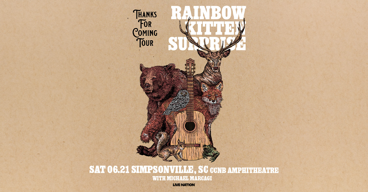 CCNB Amphitheatre at Heritage Park (@ccnbamp) on Twitter photo .<a href="/RKSBandOfficial/">Rainbow Kitten Surprise</a> is coming to <a href="/CCNBAmp/">CCNB Amphitheatre at Heritage Park</a> #Simpsonville on Saturday 6/21 with special guest @MichaelMarcagi 💫. Tickets go on sale Friday 1/24 at 10am, so get yours and come dance! 🎟️: bit.ly/RKS2025svl .<a href="/RKSBandOfficial/">Rainbow Kitten Surprise</a> is coming to <a href="/CCNBAmp/">CCNB Amphitheatre at Heritage Park</a> #Simpsonville on Saturday 6/21 with special guest @MichaelMarcagi 💫. Tickets go on sale Friday 1/24 at 10am, so get yours and come dance! 🎟️: bit.ly/RKS2025svl