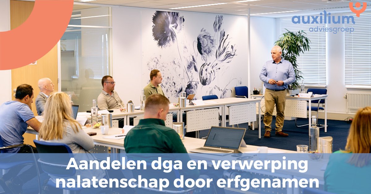 Aux_twit's tweet photo. 𝐇𝐞𝐥𝐩𝐝𝐞𝐬𝐤𝐯𝐫𝐚𝐚𝐠
Als een directeur-grootaandeelhouder (dga) overlijdt en de erfgenamen de nalatenschap verwerpen, wat moet er dan met de aandelen van de overleden DGA gebeuren?

➡️ Lees het antwoord hier: https://t.co/YwQaVzZIXP

#accountantadvies #accountancyadvies https://t.co/eMAJsSciZt