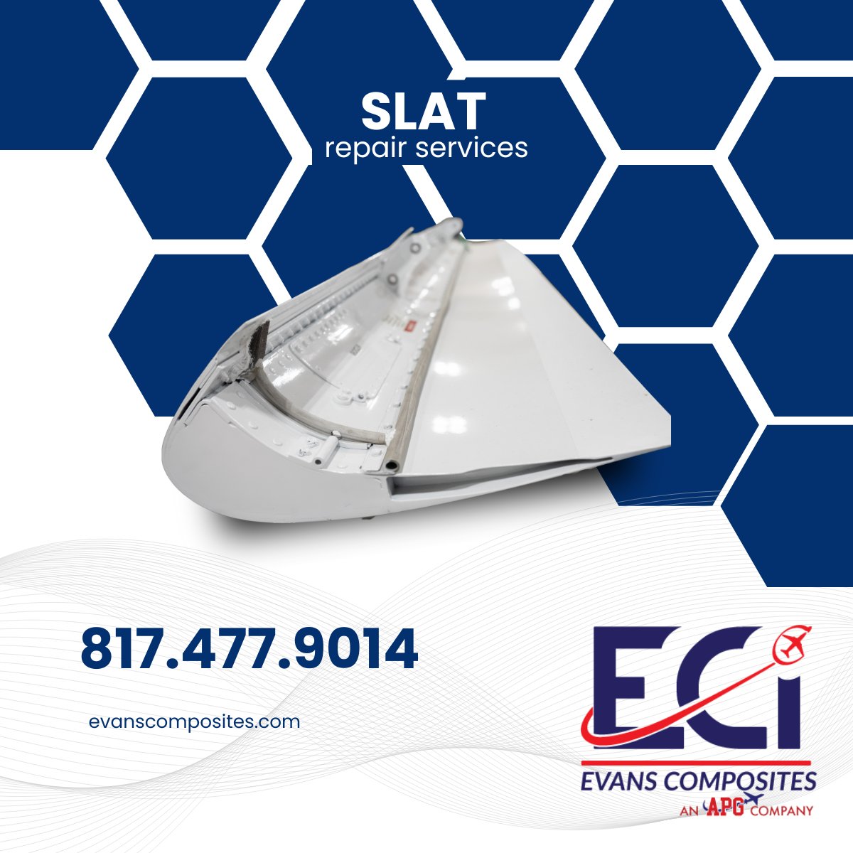 EvansComposites's tweet photo. Looking for a repair station to handle your Slat Assemblies? Slat assemblies are among our specialties and the ECI team can help you accomplish your repair objectives! https://t.co/vuRHm9fTGH