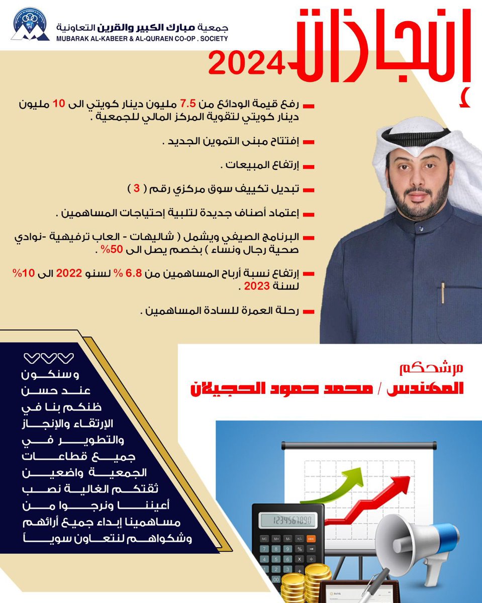 alialhujailan's tweet photo. نسأل الله التوفيق
اخوكم المهندس / محمد حمود الحجيلان

@m_alhujailan 
#جمعية_مبارك_الكبير_والقرين_التعاونية https://t.co/oIKMonlqZF