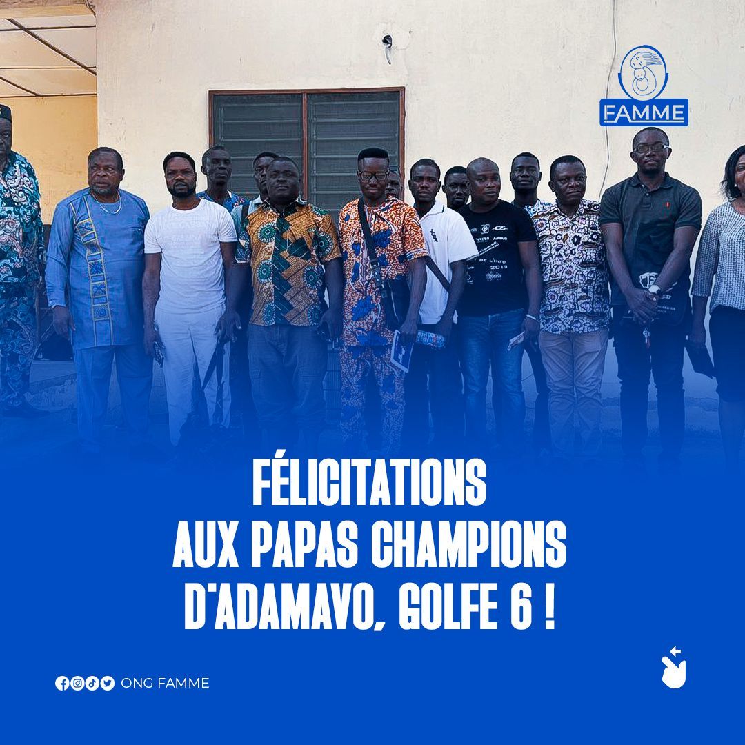 ONGFAMME's tweet photo. 🌟 Félicitations aux Papas Champions d'Adamavo, Golfe 6 ! 🌟 
Ils sont désormais prêts à accompagner les familles et à promouvoir la santé dans leurs communautés. 💪

👉 Rejoignez-nous ! 
📞 Contacts : 📱 +228 99443797 | +228 90722535 | +228 90201269 https://t.co/1vS7FQTR9r