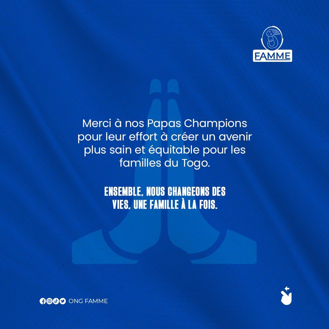 ONGFAMME's tweet photo. 🌟 Félicitations aux Papas Champions d'Adamavo, Golfe 6 ! 🌟 
Ils sont désormais prêts à accompagner les familles et à promouvoir la santé dans leurs communautés. 💪

👉 Rejoignez-nous ! 
📞 Contacts : 📱 +228 99443797 | +228 90722535 | +228 90201269 https://t.co/1vS7FQTR9r