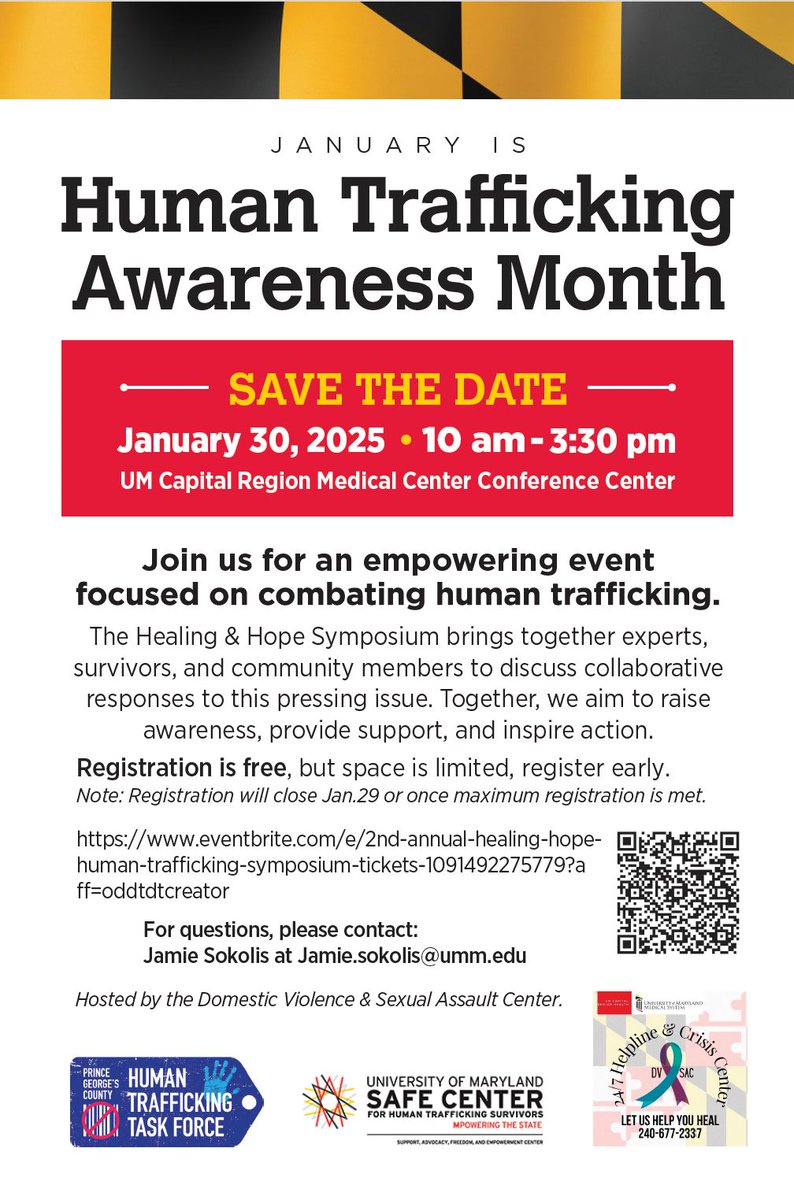 Maryland residents, we invite you to <a href="/UMCapitalRegion/">UM Capital Region Health</a>’s Healing &amp; Hope Human Trafficking Symposium on Jan 30. Culture Reframed’s Dr. Mandy Sanchez will present “Porn &amp; Trafficking: Social Media, Gaming, and Porn &amp; the Harms to Youth.” Register free: buff.ly/3PwFSF5