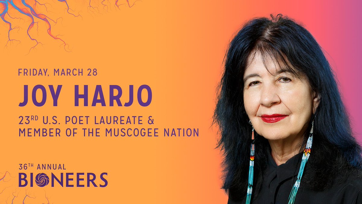 🎤 Join us at #BIONEERS2025 for an unforgettable keynote with <a href="/JoyHarjo/">Joy Harjo</a>, the 23rd U.S. Poet Laureate.🌟 Don’t miss this chance to witness her artistry as she inspires action for Indigenous sovereignty &amp; climate justice. Explore speakers and register now: buff.ly/4j3vvWM