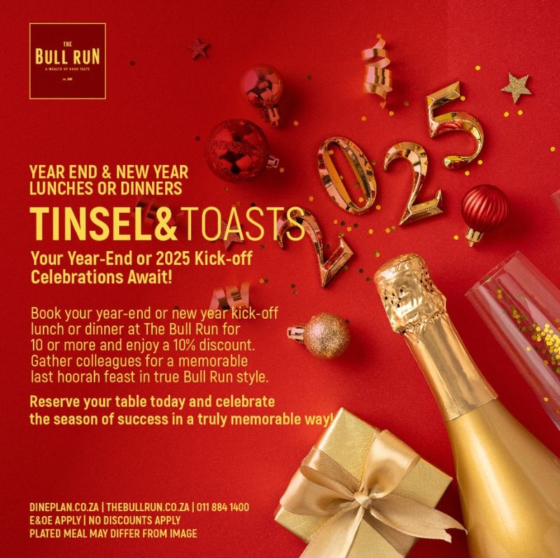 SandtonTourism's tweet image. Celebrate achievements and toast to the future in a truly unforgettable setting. Kick off this year in style at @The_Bull_Run and enjoy a delicious lunch or dinner with groups of 10 or more and receive a 10% discount.

tinyurl.com/3hjyav5a
#teamlunch #diningout #memorable