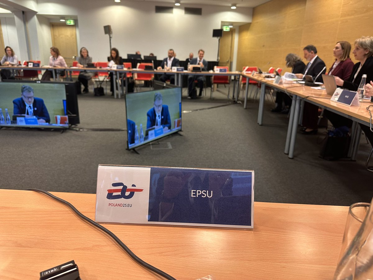 We are at the Polish Presidency meeting in Warsaw where we  discuss problems of health workers shortages.
