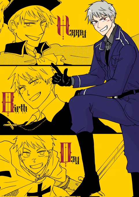 プおめでとう～🎉
今年はお芋とその他大勢
#普憫生誕祭2025
#ギルベルト生誕祭2025
#小鳥のようにかっこいい俺様を褒め称える日 