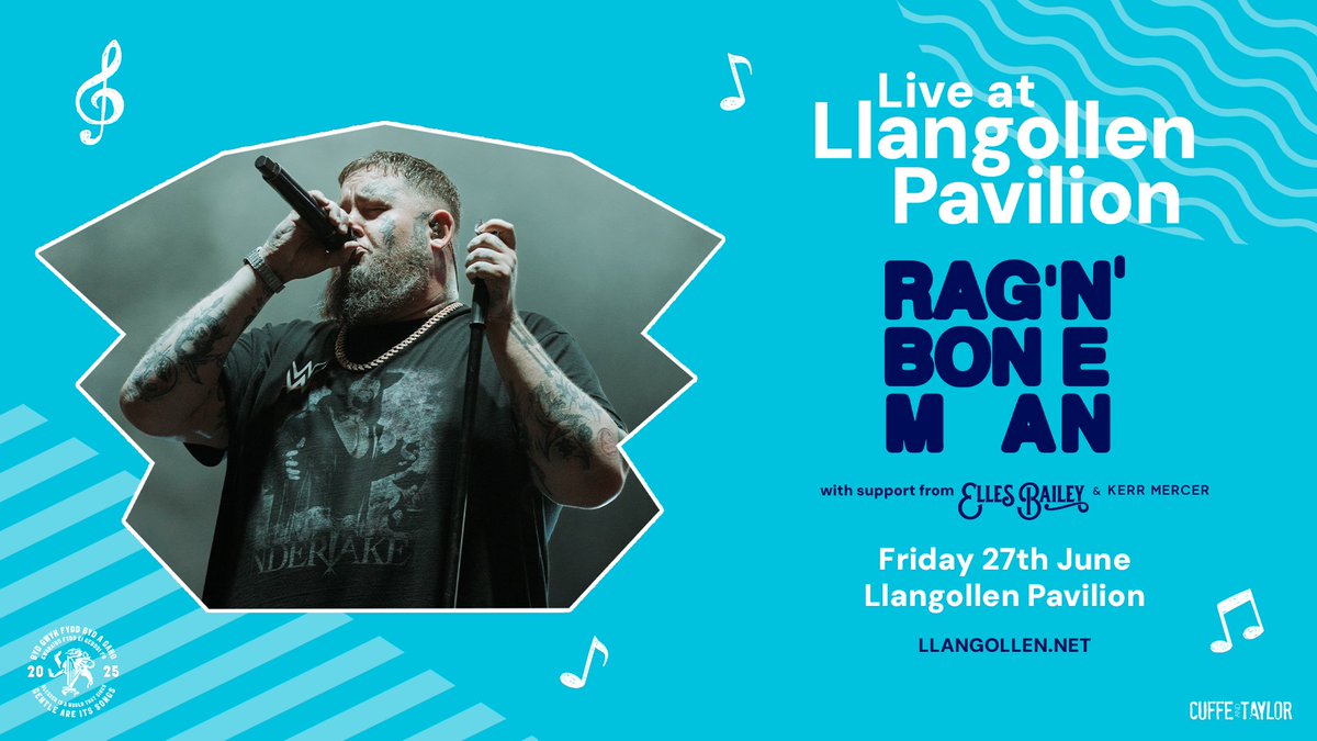 Llangollen International Eisteddfod (@llangollen_eist) on Twitter photo We can’t wait for triple BRIT Award and Ivor Novello Award winner <a href="/RagNBoneMan/">Rags</a> to join us at Llangollen Pavilion this June, where he’ll be joined by rising stars <a href="/EllesBailey/">Elles Bailey</a> & <a href="/KerrMercerMusic/">Kerr Mercer</a> 🎶
Final tickets available now 🎟 Llangollen.net We can’t wait for triple BRIT Award and Ivor Novello Award winner <a href="/RagNBoneMan/">Rags</a> to join us at Llangollen Pavilion this June, where he’ll be joined by rising stars <a href="/EllesBailey/">Elles Bailey</a> & <a href="/KerrMercerMusic/">Kerr Mercer</a> 🎶
Final tickets available now 🎟 Llangollen.net