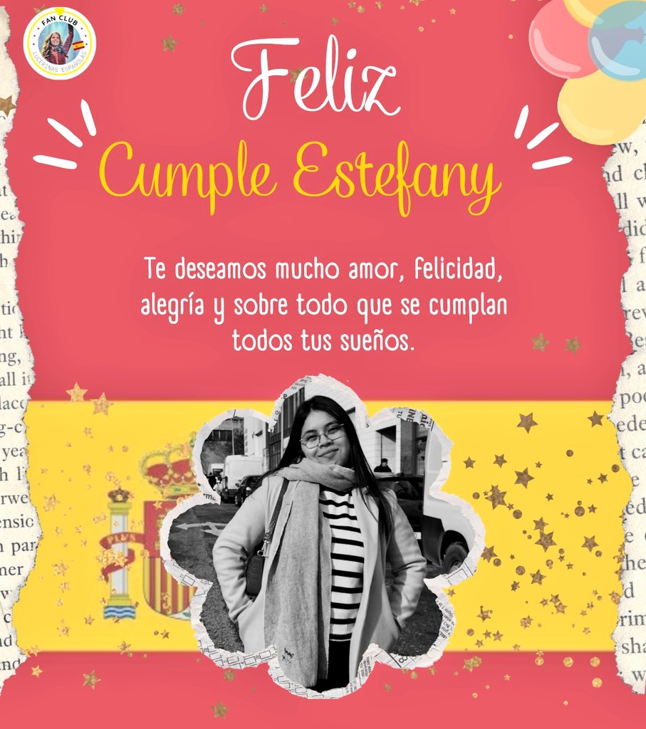 🥳Hoy estamos de celebración🥳

Una de las integrantes del Fan Club de España🇪🇸está de cumpleaños🎂 

Felicidades @estefanyluque0 te deseamos que siempre seas muy feliz, y que nuestra adorada <a href="/LuceroMexico/">Lucero</a> pueda felicitarte‼️🤍