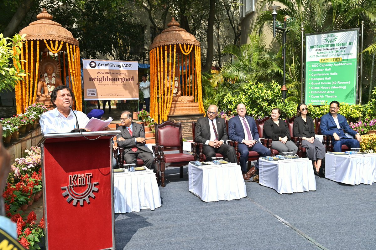 achyuta_samanta's tweet photo. Like every year, we are delighted to celebrate the anniversary of @artofgiving_net with a meaningful theme. This year, the theme for AOG 2025 is NeighbourGood: Bringing Good to the Neighbourhood, revealed by Prof. Neville G. Pinto, President of the 200yr old University @uofcincy. https://t.co/vxnRjVzVGg