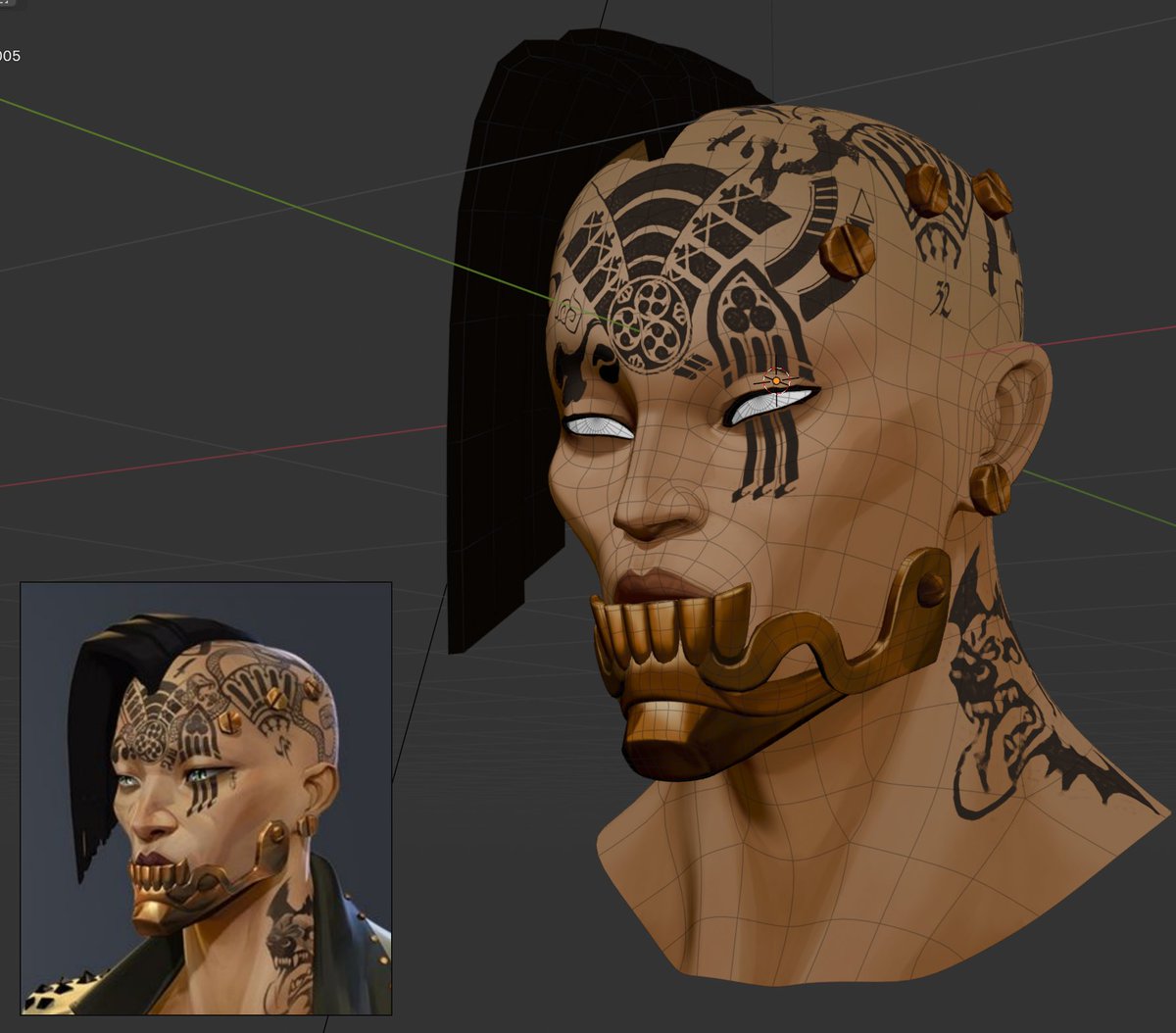 First time trying hand painted textures. #blender