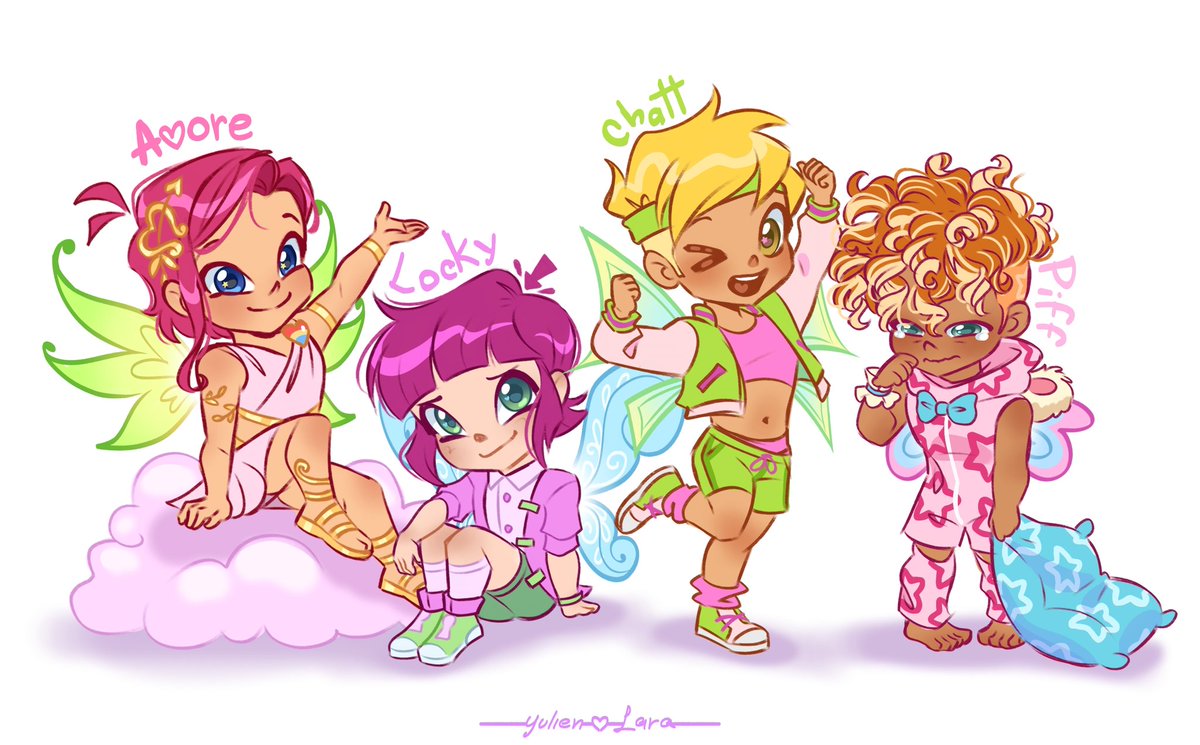 ✦𝗪𝗶𝗻𝘅 𝗖𝗹𝘂𝗯 ٭ ʙᴏʏs✦
Versión de las Pixies como niños. #winxclub