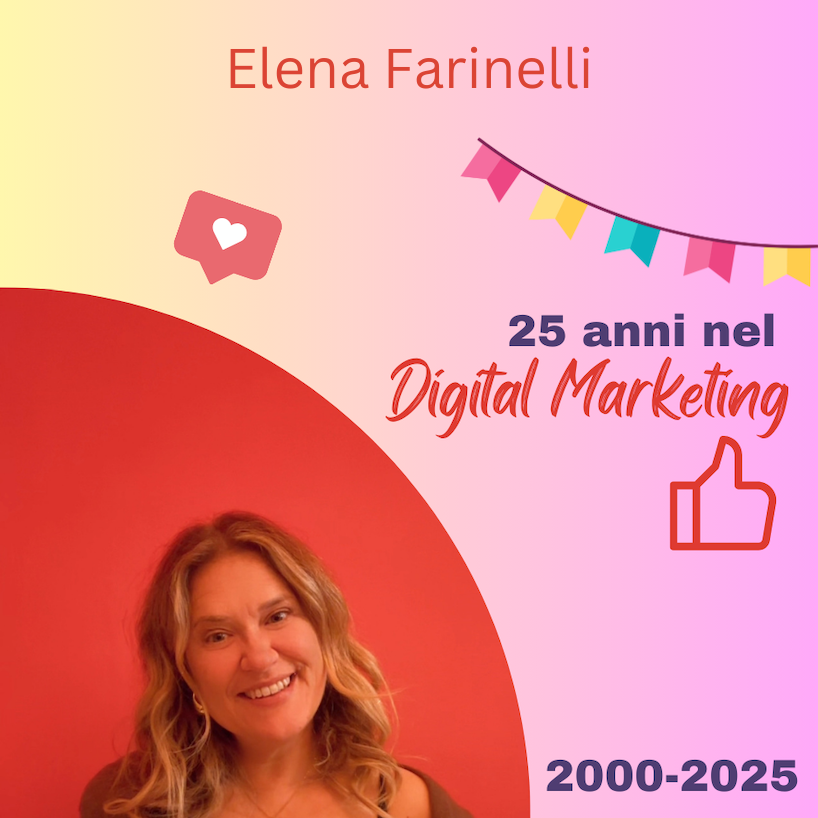 Sono 25 anni che mi occupo di digital marketing... un mondo che continua ad affascinarmi e dove c'è sempre da imparare! elenafarinelli.it/25-anni-che-la…