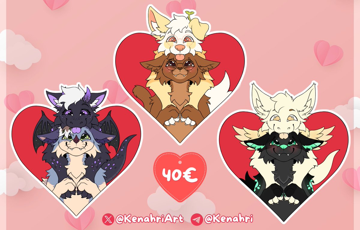 KenahriArt's tweet photo. 💕LOVING FLUUFS YCH💕

❤️‍🔥Get your fursona in a cute, romantic setting with the flooff you love the most for Valentines day❤️‍🔥

Limited slots

Price: 40€

DM me to grab a slot—limited availability! https://t.co/oLageni30a