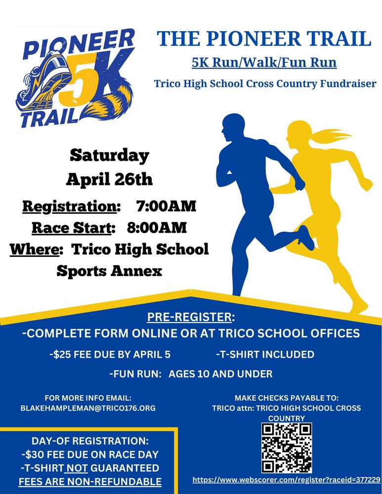 5K Run/Walk/Fun Run trico176.org/o/trico/articl…